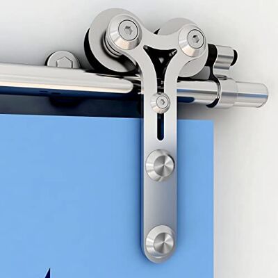 CCJH 1.5M (5FT) Acier Inoxydable Rail Porte Coulissante, Quincailleri Kit de Rail Pour Porte en Bois Simple - Publicité CCJH 1.5M (5FT) Acier Inoxydable Rail Porte Coulissante, Quincailleri Kit de Rail Pour Porte en Bois Simple - Publicité
