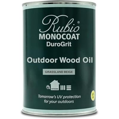 Rubio Monocoat Saturateur bois d'extérieur DuroGrit, Teinture & Scellant Beige Prairie 1 couche, protection UV pour terrasses, clôtures & meubles 0,5L - Publicité Rubio Monocoat Saturateur bois d'extérieur DuroGrit, Teinture & Scellant Beige Prairie 1 couche, protection UV pour terrasses, clôtures & meubles 0,5L - Publicité