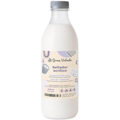 GRAN VELADA Scellant acrylique 50 ml Imperméabilisant pour récipients de bougies, ciment ou résine Protège contre les fuites et les taches - Publicité GRAN VELADA Scellant acrylique 50 ml Imperméabilisant pour récipients de bougies, ciment ou résine Protège contre les fuites et les taches - Publicité