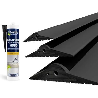 DQ-PP JOINT DE PORTE DE GARAGE 5m 21mm x 115mm avec de la colle de montage noir Scellage de sol Seuil en caoutchouc EPDM 2,1cm x 11,5cm - Publicité DQ-PP JOINT DE PORTE DE GARAGE 5m 21mm x 115mm avec de la colle de montage noir Scellage de sol Seuil en caoutchouc EPDM 2,1cm x 11,5cm - Publicité
