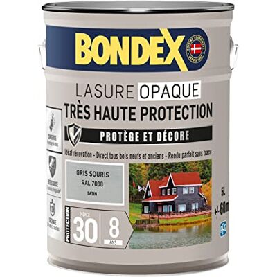 BONDEX Teinture bois - Gris souris - 5L - Protection haute - Satinée - Publicité BONDEX Teinture bois - Gris souris - 5L - Protection haute - Satinée - Publicité