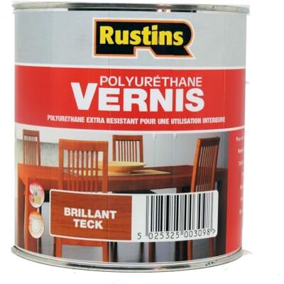 Rustins Rustin's Vernis brillant polyuréthane pour bois intérieur Teck 250 ml 3.5 m² - Publicité Rustins Rustin's Vernis brillant polyuréthane pour bois intérieur Teck 250 ml 3.5 m² - Publicité
