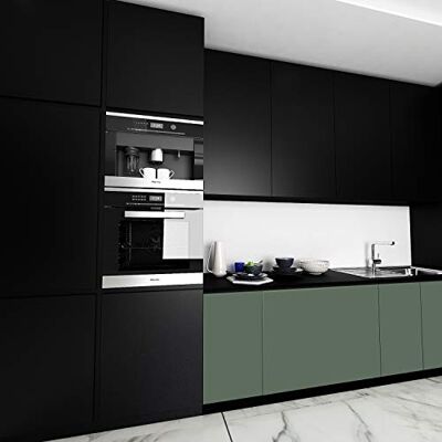 Livelynine Papier Peint Noir Mat Rouleau Adhésif Décoratif Lavable Amovible Ajustable Noir Uni Papier Peint Adhésif pour Meuble Cuisine Chambre Comptoir Armoire Salon Salle à manger de 40CM*2M - Publicité Livelynine Papier Peint Noir Mat Rouleau Adhésif Décoratif Lavable Amovible Ajustable Noir Uni Papier Peint Adhésif pour Meuble Cuisine Chambre Comptoir Armoire Salon Salle à manger de 40CM*2M - Publicité