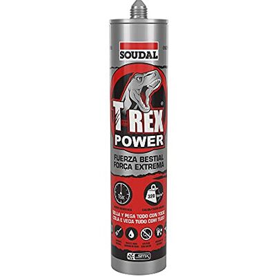 Soudal Adhésif T-rex Force bestiale gris cendré - Publicité Soudal Adhésif T-rex Force bestiale gris cendré - Publicité