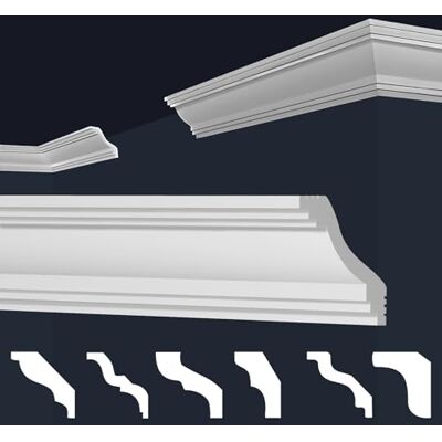 MARBET DESIGN E-40 45x45 mm Blanc Corniche - Publicité MARBET DESIGN E-40 45x45 mm Blanc Corniche - Publicité