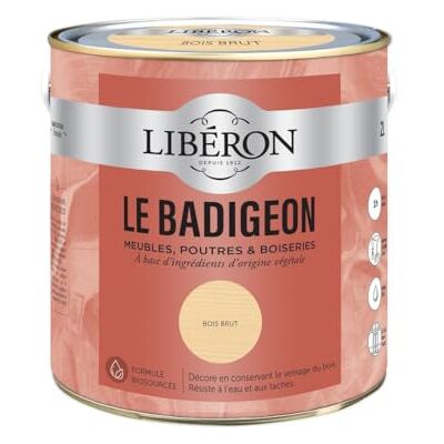 Libéron Le Badigeon meubles, poutres et boiseries, Bois brut 2L - Publicité Libéron Le Badigeon meubles, poutres et boiseries, Bois brut 2L - Publicité