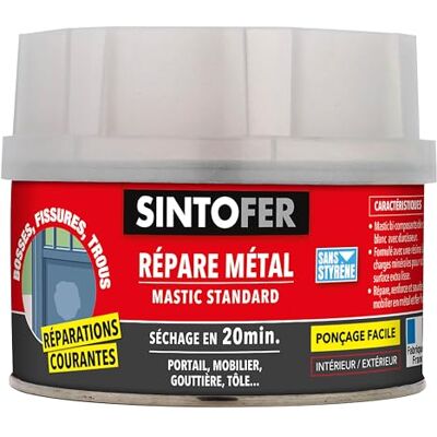 Mastic Polyester Sinto 970g - Réparation Métal - Publicité Mastic Polyester Sinto 970g - Réparation Métal - Publicité