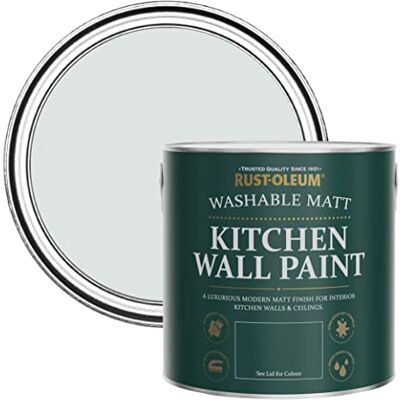 Rust-Oleum Peinture Grise Lessivable pour Murs de Cuisine, Finition Mate Gris papier 2.5L - Publicité Rust-Oleum Peinture Grise Lessivable pour Murs de Cuisine, Finition Mate Gris papier 2.5L - Publicité