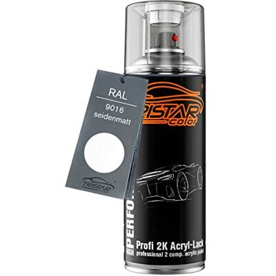 TRISTARcolor RAL 9016 Verkehrsweiss mat satiné, bombe de peinture acrylique 2K bombe aérosol 400 ml, à séchage rapide - Publicité TRISTARcolor RAL 9016 Verkehrsweiss mat satiné, bombe de peinture acrylique 2K bombe aérosol 400 ml, à séchage rapide - Publicité