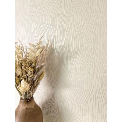 Newroom Papier Peint Intissé Beige Vagues Rayures Salon Moderne - Publicité Newroom Papier Peint Intissé Beige Vagues Rayures Salon Moderne - Publicité