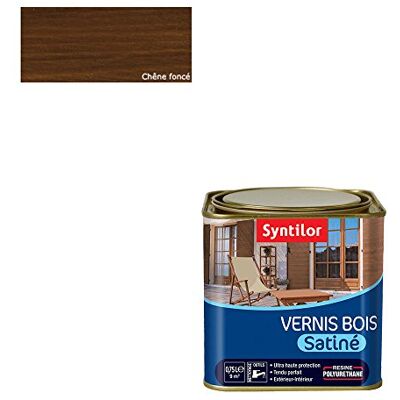 Syntilor Vernis Bois Chêne Foncé Satiné 0,75L - Publicité Syntilor Vernis Bois Chêne Foncé Satiné 0,75L - Publicité
