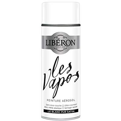 Libéron Peinture aérosol Les vapos, Le Blanc Pur Brillant, 400ML - Publicité Libéron Peinture aérosol Les vapos, Le Blanc Pur Brillant, 400ML - Publicité