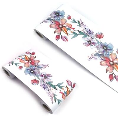 VisitRyl Frise Murale Autocollante Aquarelle fleurs yx218 12cm X 500cm Adhésive Réutilisable pour Décoration Intérieure Facile à Poser - Publicité VisitRyl Frise Murale Autocollante Aquarelle fleurs yx218 12cm X 500cm Adhésive Réutilisable pour Décoration Intérieure Facile à Poser - Publicité