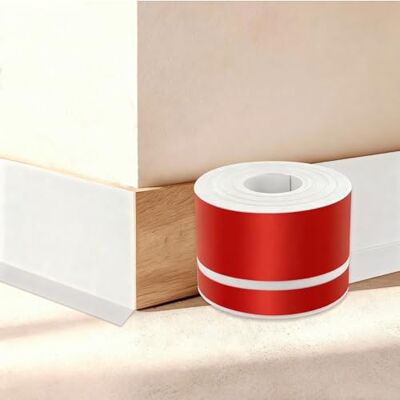 Jukibole Plinthe Souple Autoadhésive 10m, Plinthe Adhesive PVC 50mm x 20mm, Moulure Murale Adhésive Étanche et Décorative, Idéale pour Salle de Bain, Salon, Cuisine, Blanc - Publicité Jukibole Plinthe Souple Autoadhésive 10m, Plinthe Adhesive PVC 50mm x 20mm, Moulure Murale Adhésive Étanche et Décorative, Idéale pour Salle de Bain, Salon, Cuisine, Blanc - Publicité