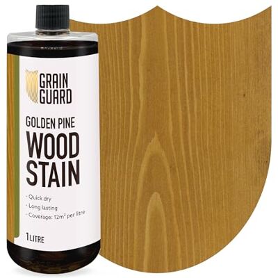 GRAIN GUARD Teinture pour bois Pin Doré 1 litre À base d'eau et à faible odeur Écologique et non toxique Teinture pour bois d'intérieur Application facile Séchage rapide - Publicité GRAIN GUARD Teinture pour bois Pin Doré 1 litre À base d'eau et à faible odeur Écologique et non toxique Teinture pour bois d'intérieur Application facile Séchage rapide - Publicité