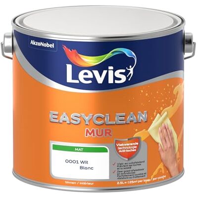 LEVIS EasyClean Mur Mat Blanc 2,5 L - Publicité LEVIS EasyClean Mur Mat Blanc 2,5 L - Publicité