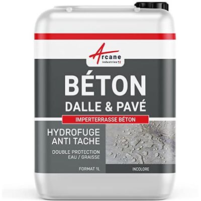 ARCANE INDUSTRIES Imperméabilisant et anti taches béton, terrasse, pierre naturelles et reconstituées, dalle Hydrofuge Oléofuge phase aqueuse 1 L (jusqu'à 5m²) - Publicité ARCANE INDUSTRIES Imperméabilisant et anti taches béton, terrasse, pierre naturelles et reconstituées, dalle Hydrofuge Oléofuge phase aqueuse 1 L (jusqu'à 5m²) - Publicité
