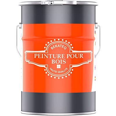 BEKATEQ Peinture protection bois BE-420 Noir 5l I Peinture pour bois intérieur & extérieur à base d'eau I Vernis pour parquets, portes, escaliers, clôtures I Protection contre les intempéries - Publicité BEKATEQ Peinture protection bois BE-420 Noir 5l I Peinture pour bois intérieur & extérieur à base d'eau I Vernis pour parquets, portes, escaliers, clôtures I Protection contre les intempéries - Publicité