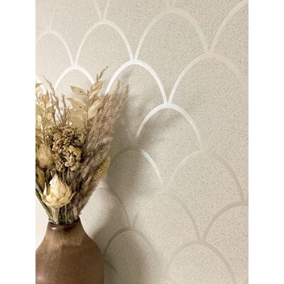 Newroom Papier Peint Intissé Beige Écailles de Poisson Chambre Salon - Publicité Newroom Papier Peint Intissé Beige Écailles de Poisson Chambre Salon - Publicité