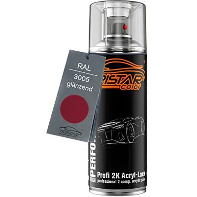 TRISTARcolor RAL 3005 Weinrot brillant Bombe de peinture acrylique 2K aérosol peinture à vaporiser peinture à pulvériser 400 ml séchage rapide - Publicité TRISTARcolor RAL 3005 Weinrot brillant Bombe de peinture acrylique 2K aérosol peinture à vaporiser peinture à pulvériser 400 ml séchage rapide - Publicité