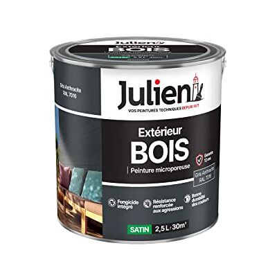 JULIEN - Solvent Wood Paint - RAL 7016 Gray - Paint - Publicité JULIEN - Solvent Wood Paint - RAL 7016 Gray - Paint - Publicité