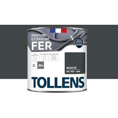 Tollens Peinture extérieure fer 2 en 1 Ultra Résistante Protection antirouille Laque Riche en Résine Sans Sous-Couche Entretien Facile Brillant Basalte RAL 7021-2L = 32m2 - Publicité Tollens Peinture extérieure fer 2 en 1 Ultra Résistante Protection antirouille Laque Riche en Résine Sans Sous-Couche Entretien Facile Brillant Basalte RAL 7021-2L = 32m2 - Publicité