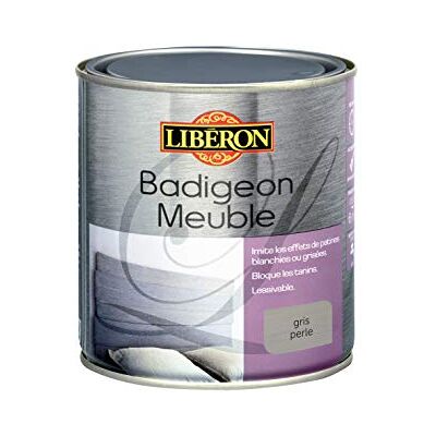 Libéron LIBERON Badigeon meuble, Gris perle mat, 0,5L - Publicité Libéron LIBERON Badigeon meuble, Gris perle mat, 0,5L - Publicité