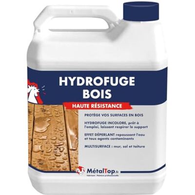 Metaltop Métaltop Hydrofuge Bois 1 L Protection imperméable pour terrasse, bardage et mobilier en bois. Publicité Metaltop Métaltop Hydrofuge Bois 1 L Protection imperméable pour terrasse, bardage et mobilier en bois. Publicité
