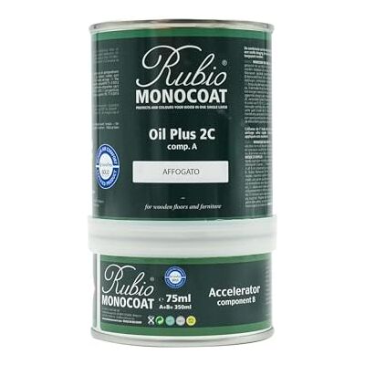 Rubio Monocoat Huile pour bois 14 m² Affogato Oil Plus 2C Huile de lin pour bois écologique à séchage rapide pour l'intérieur, avec accélérateur (partie B) Protecteur 350 ML - Publicité Rubio Monocoat Huile pour bois 14 m² Affogato Oil Plus 2C Huile de lin pour bois écologique à séchage rapide pour l'intérieur, avec accélérateur (partie B) Protecteur 350 ML - Publicité