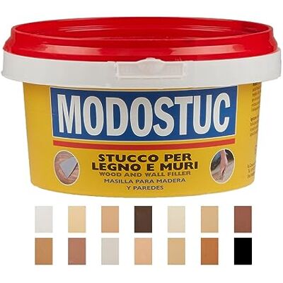 Modostuc - 104 - Noyer foncé - 500 g - Mastic bois - Publicité Modostuc - 104 - Noyer foncé - 500 g - Mastic bois - Publicité