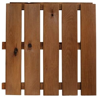 Gartenwelt Riegelsberger Carrelage de terrasse pin brun kdi 50x50x3.2cm carrelage bois, 4 pièces - Publicité Gartenwelt Riegelsberger Carrelage de terrasse pin brun kdi 50x50x3.2cm carrelage bois, 4 pièces - Publicité
