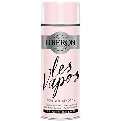 Libéron Peinture aérosol Les vapos, Le Rose Délicat Satin, 400ML - Publicité Libéron Peinture aérosol Les vapos, Le Rose Délicat Satin, 400ML - Publicité
