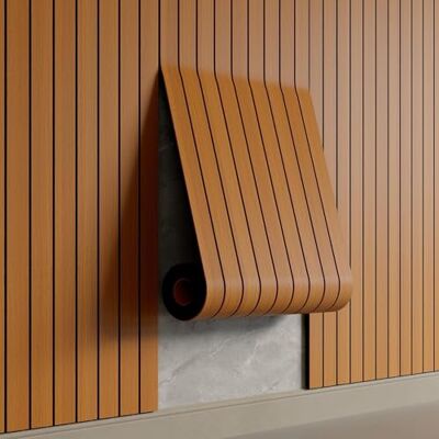 AMIGO Panneaux en placage bois autocollants, 1,2 m² 1 pièce 300 x 40 x 0.3 cm Panneaux muraux 3D aspect bois,Salon, bureau,Chêne Foncé - Publicité AMIGO Panneaux en placage bois autocollants, 1,2 m² 1 pièce 300 x 40 x 0.3 cm Panneaux muraux 3D aspect bois,Salon, bureau,Chêne Foncé - Publicité