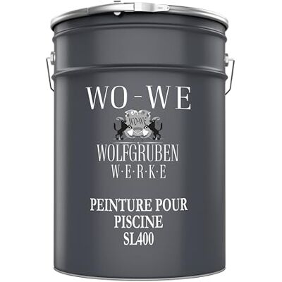 WO-WE Peinture pour piscine et bassin SL400 Imperméable et étanche RAL 5012 simil. à Bleu clair 2,5L - Publicité WO-WE Peinture pour piscine et bassin SL400 Imperméable et étanche RAL 5012 simil. à Bleu clair 2,5L - Publicité
