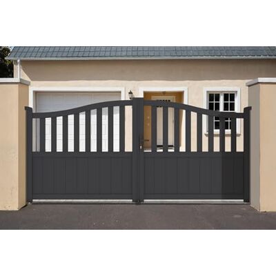 Casanoov Portail Battant MEIJE Aluminium Gris Anthracite 300 x 140 cm 3 x 1,4 m 4,2 m² Chapeau de Gendarme Design Extérieur Accès Maison Résistance Vent 55 km/h Serrure Barillet 5 Clefs Accessoires Inclus - Publicité Casanoov Portail Battant MEIJE Aluminium Gris Anthracite 300 x 140 cm 3 x 1,4 m 4,2 m² Chapeau de Gendarme Design Extérieur Accès Maison Résistance Vent 55 km/h Serrure Barillet 5 Clefs Accessoires Inclus - Publicité