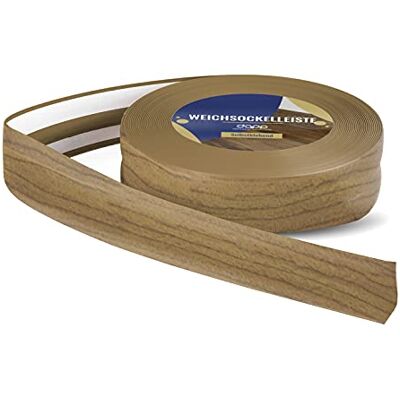DQ-PP 5m flexible PVC plinthe pour revetement de sol 32 x 23 mm couleur: noyer montage facile, elastique, plafond bande protection - Publicité DQ-PP 5m flexible PVC plinthe pour revetement de sol 32 x 23 mm couleur: noyer montage facile, elastique, plafond bande protection - Publicité