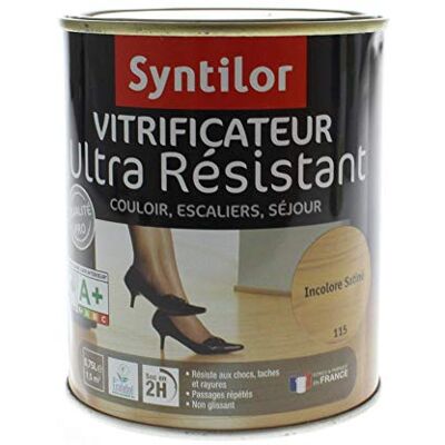 Syntilor Vitrificateur Parquet Ultra Résistant Incolore Satiné 0,75L - Publicité Syntilor Vitrificateur Parquet Ultra Résistant Incolore Satiné 0,75L - Publicité