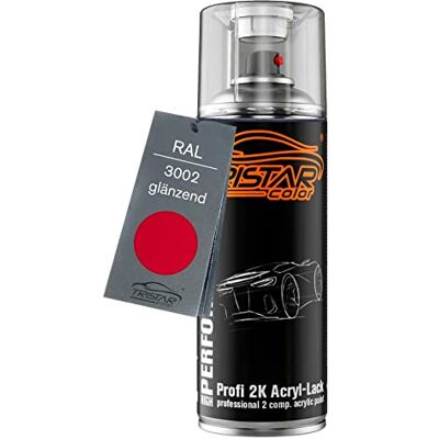 TRISTARcolor RAL 3002 Karminrot brillant Bombe de peinture acrylique 2K aérosol peinture à vaporiser peinture à pulvériser 400 ml séchage rapide - Publicité TRISTARcolor RAL 3002 Karminrot brillant Bombe de peinture acrylique 2K aérosol peinture à vaporiser peinture à pulvériser 400 ml séchage rapide - Publicité
