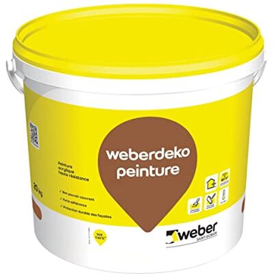 Weber 12950001 deko Peinture pour Façade et Murs, Blanc Cassé 001, 20kg - Publicité Weber 12950001 deko Peinture pour Façade et Murs, Blanc Cassé 001, 20kg - Publicité