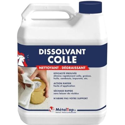 Metaltop Dissolvant Colle 1 L Dissout colles, adhésifs et étiquettes : verre, métal, plastique. Publicité Metaltop Dissolvant Colle 1 L Dissout colles, adhésifs et étiquettes : verre, métal, plastique. Publicité