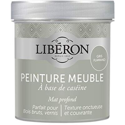 Libéron Peinture meuble à base de caséine, Gris flamand, 500 ML - Publicité Libéron Peinture meuble à base de caséine, Gris flamand, 500 ML - Publicité