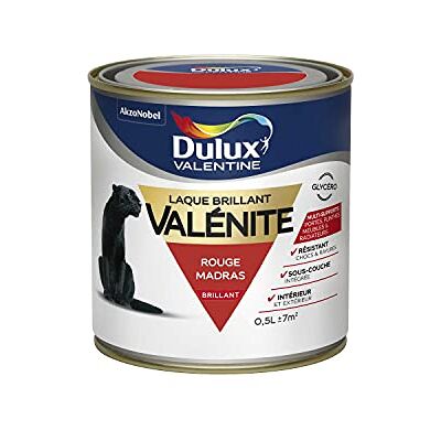 DULUX VALENTINE - Valénite Madras Rouge - Brillant - 0,5 L - Vernis - Publicité DULUX VALENTINE - Valénite Madras Rouge - Brillant - 0,5 L - Vernis - Publicité