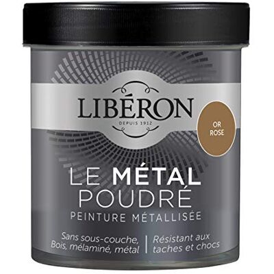 Libéron Peinture décorative Le Métal Poudré, Or rose, 500 ML - Publicité Libéron Peinture décorative Le Métal Poudré, Or rose, 500 ML - Publicité