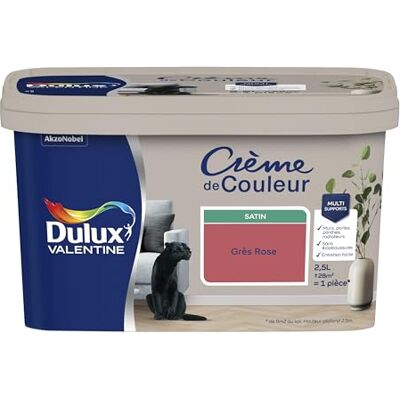 Dulux Valentine Crème De Couleur Grès Rose - Peinture Satinée 2,5L - Publicité Dulux Valentine Crème De Couleur Grès Rose - Peinture Satinée 2,5L - Publicité