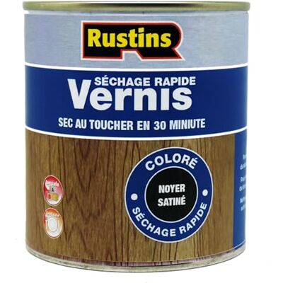 Rustins Vernis intérieur satiné noyer à séchage rapide 500ml 15m²/L (VSWA500FR) - Publicité Rustins Vernis intérieur satiné noyer à séchage rapide 500ml 15m²/L (VSWA500FR) - Publicité