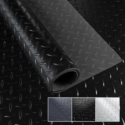 ANRO Revêtement de sol en PVC au mètre Antidérapant 1,5 mm Inodore Tapis en tôle ondulée à carreaux Dionis Antidérapant Noir 140 x 100 cm - Publicité ANRO Revêtement de sol en PVC au mètre Antidérapant 1,5 mm Inodore Tapis en tôle ondulée à carreaux Dionis Antidérapant Noir 140 x 100 cm - Publicité