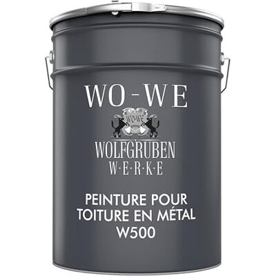 WO-WE Peinture toiture 3en1 revêtement de protection de toit en métal W500 Vert sapin 5L - Publicité WO-WE Peinture toiture 3en1 revêtement de protection de toit en métal W500 Vert sapin 5L - Publicité