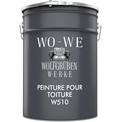 WO-WE Peinture Toiture Revêtement Toit Rénovation Tuile W510 Gris anthracite similaire à RAL 7016-5L - Publicité WO-WE Peinture Toiture Revêtement Toit Rénovation Tuile W510 Gris anthracite similaire à RAL 7016-5L - Publicité