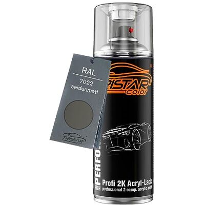 TRISTARcolor RAL 7022 Umbragrau mat satiné, bombe de peinture acrylique 2K bombe aérosol 400 ml, à séchage rapide - Publicité TRISTARcolor RAL 7022 Umbragrau mat satiné, bombe de peinture acrylique 2K bombe aérosol 400 ml, à séchage rapide - Publicité