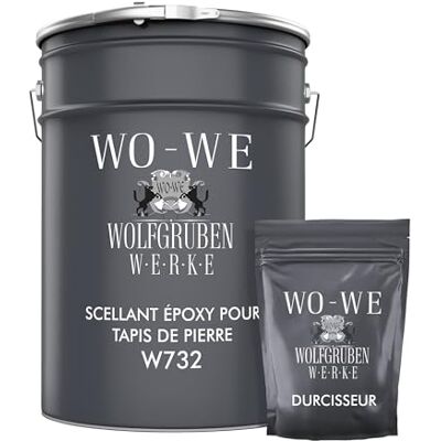WO-WE Scellant pour tapis de pierre W732 à base de Résine époxy Imperméable 1,5Kg - Publicité WO-WE Scellant pour tapis de pierre W732 à base de Résine époxy Imperméable 1,5Kg - Publicité